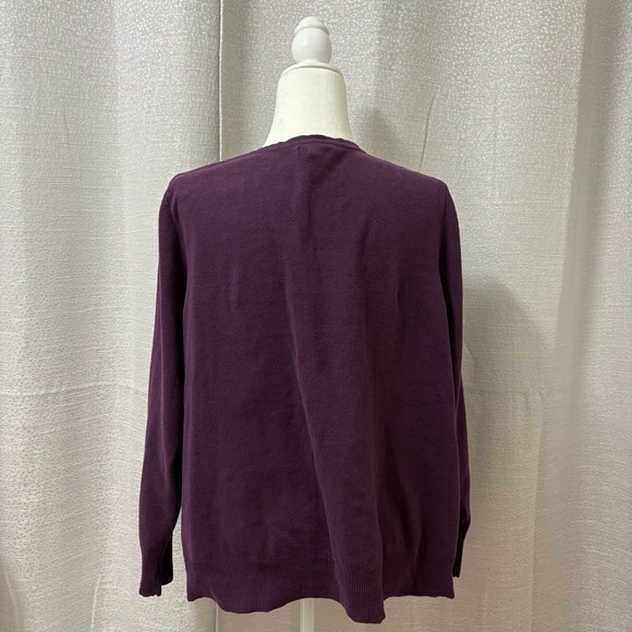 Croft & Barrow Women’s Purple Cardigan Sweater Size 2X Whimsigoth ButtonUp Indie - Picture 2 of 8